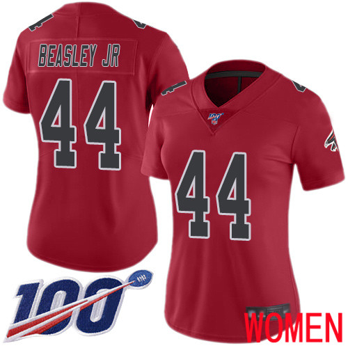 Atlanta Falcons Limited Red Women Vic Beasley Jersey NFL Football #44 100th Season Rush Vapor Untouchable